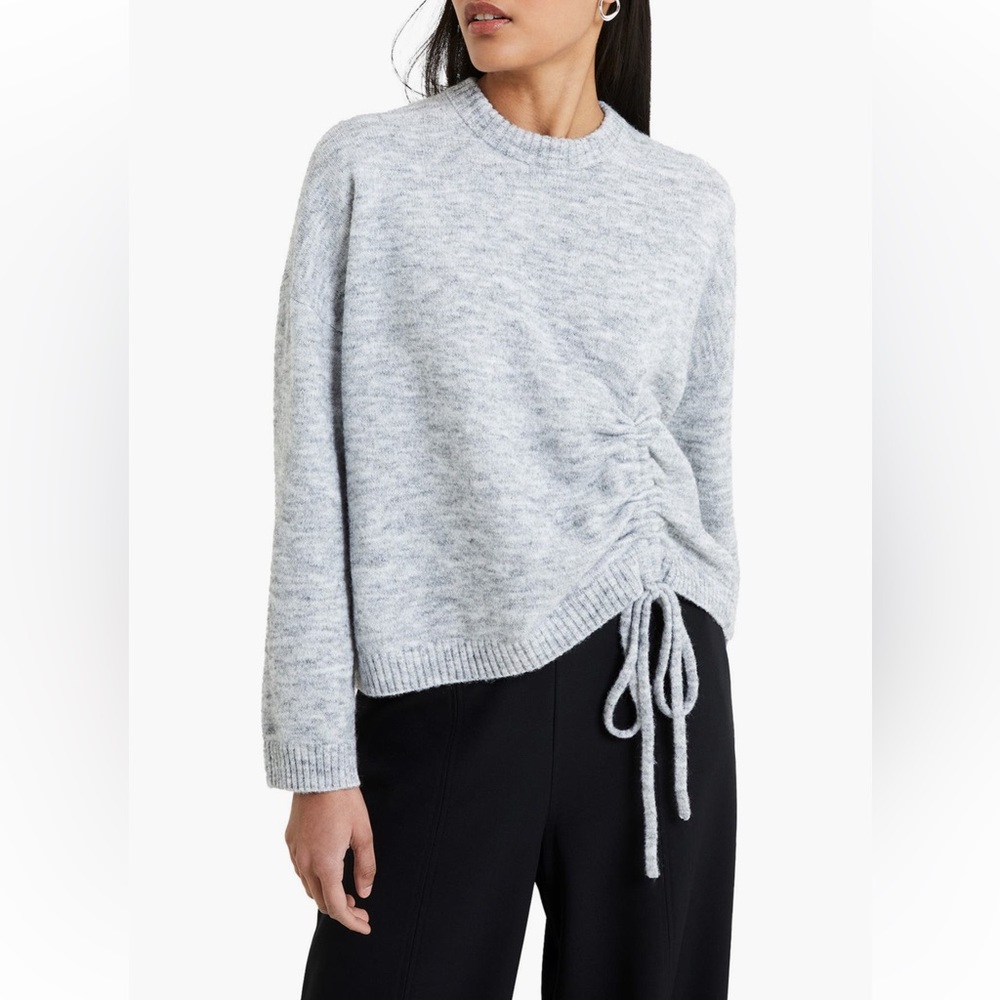 French Connection Black Rouched Sweater - Picture 3 of 4